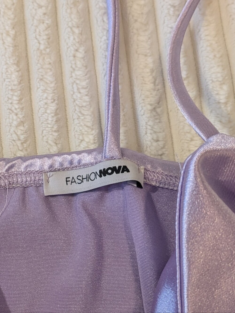 Satin Underwire Slip Dress in Lavender - Picture 7 of 7
